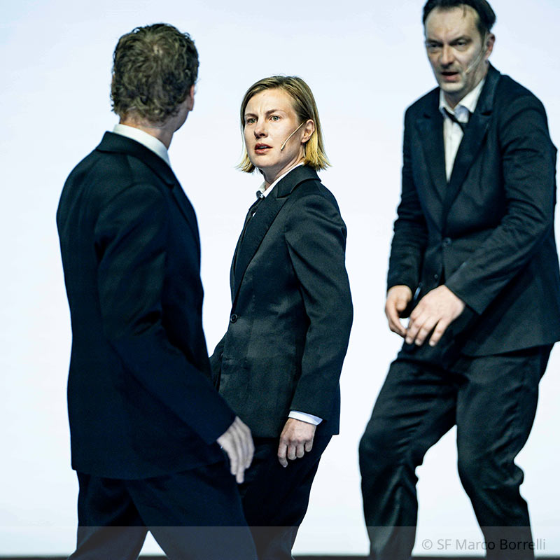 Ulrich Rasche (B&uuml;hne), Gerrit Jurda (Licht) und Florian Seufert (Video) f&uuml;r &bdquo;Faust I&ldquo;